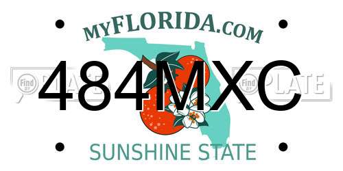 484MXC Florida License Plate