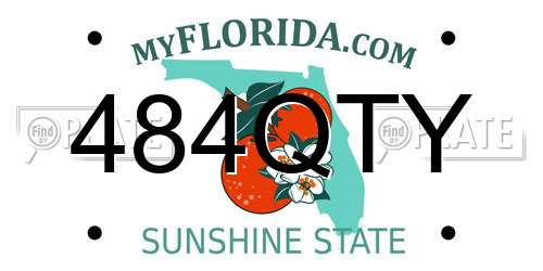 484QTY Florida License Plate
