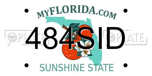 484SID Florida License Plate