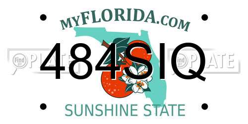 484SIQ Florida License Plate