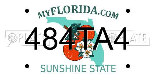 484TA4 Florida License Plate