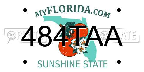484TAA Florida License Plate
