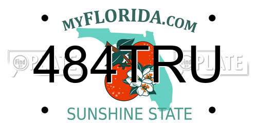 484TRU Florida License Plate