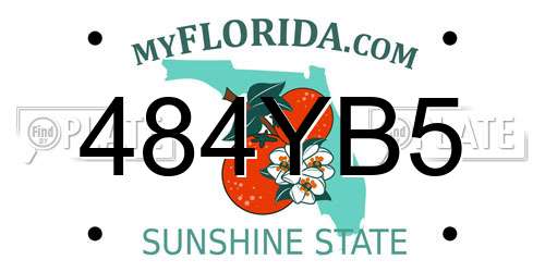 484YB5 Florida License Plate
