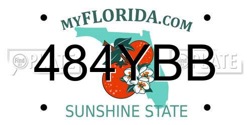 484YBB Florida License Plate