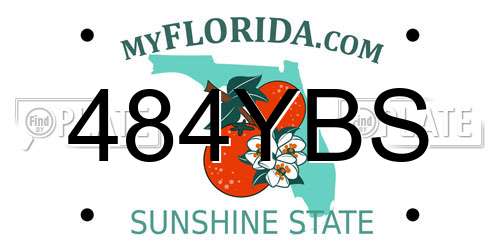 484YBS Florida License Plate