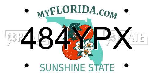 484YPX Florida License Plate