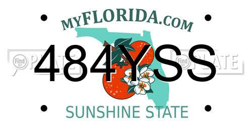 484YSS Florida License Plate