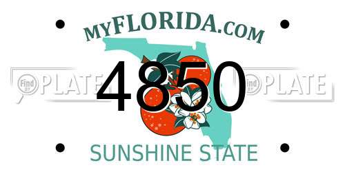 4850 Florida License Plate