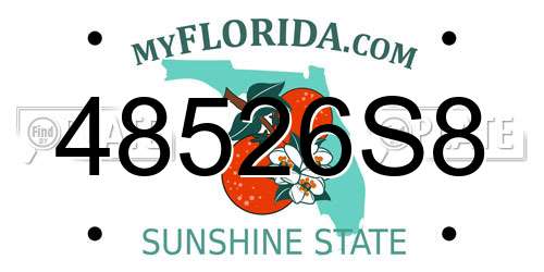 48526S8 Florida License Plate