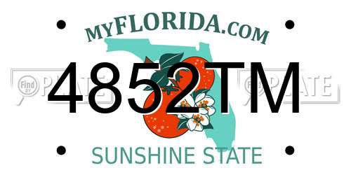 4852TM Florida License Plate