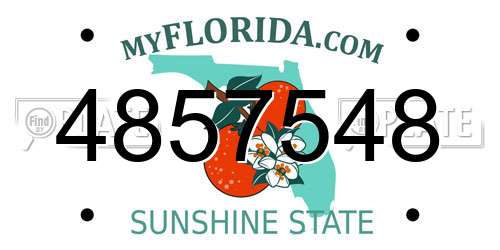 4857548 Florida License Plate