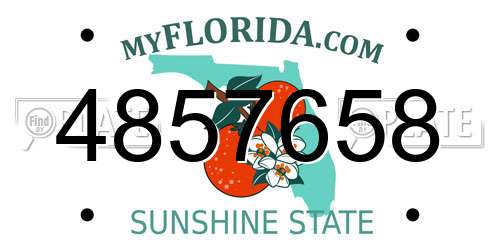 4857658 Florida License Plate