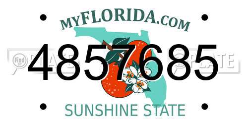 4857685 Florida License Plate