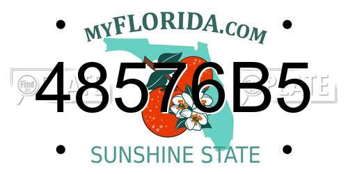 48576B5 Florida License Plate