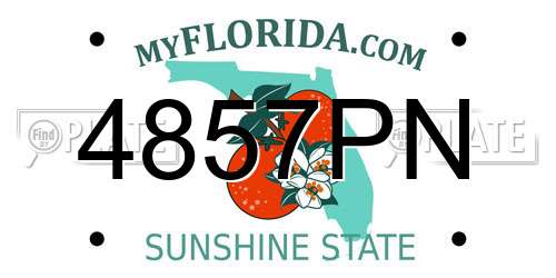 4857PN Florida License Plate