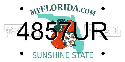 4857UR Florida License Plate