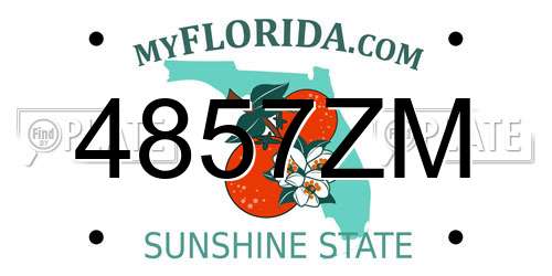 4857ZM Florida License Plate