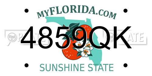 4859QK Florida License Plate