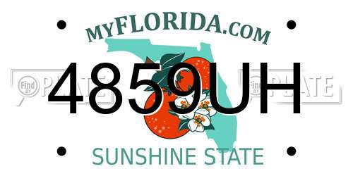 4859UH Florida License Plate