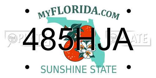 485HJA Florida License Plate
