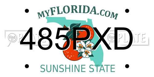 485PXD Florida License Plate