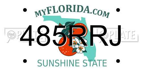 485RRJ Florida License Plate