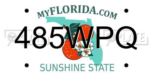 485WPQ Florida License Plate