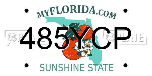 485YCP Florida License Plate