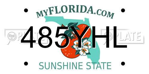 485YHL Florida License Plate