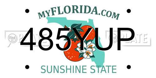 485YUP Florida License Plate