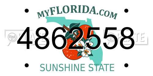 4862558 Florida License Plate