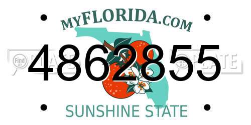 4862855 Florida License Plate