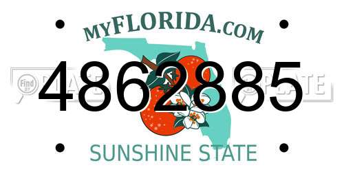 4862885 Florida License Plate