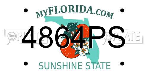 4864PS Florida License Plate