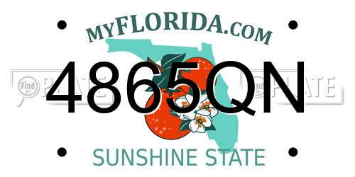 4865QN Florida License Plate