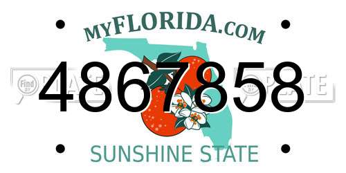 4867858 Florida License Plate