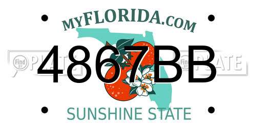 4867BB Florida License Plate
