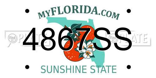 4867SS Florida License Plate