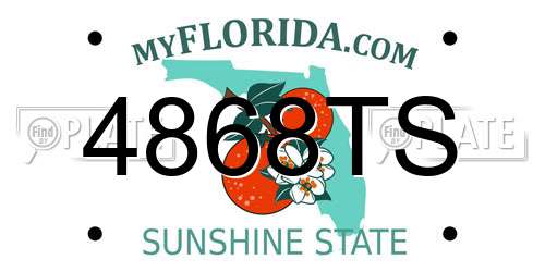 4868TS Florida License Plate