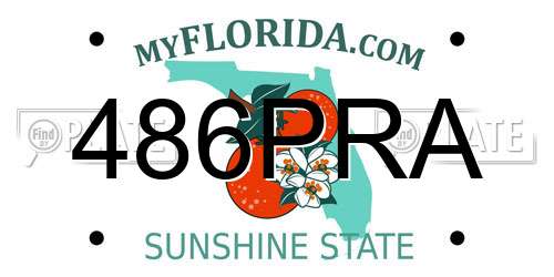 486PRA Florida License Plate