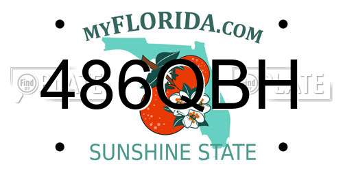 486QBH Florida License Plate