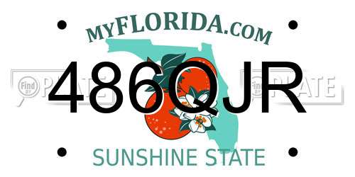 486QJR Florida License Plate