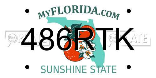 486RTK Florida License Plate