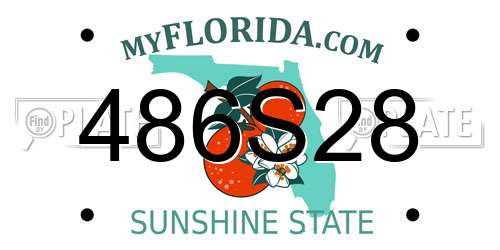 486S28 Florida License Plate