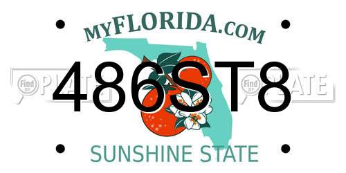486ST8 Florida License Plate