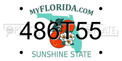 486T55 Florida License Plate