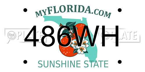 486WH Florida License Plate