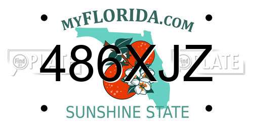 486XJZ Florida License Plate
