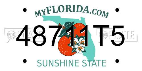 48711T5 Florida License Plate